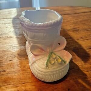 Rubens Ceramic  Baby Booty Japan Flowers 300A Vintage Pink 50's